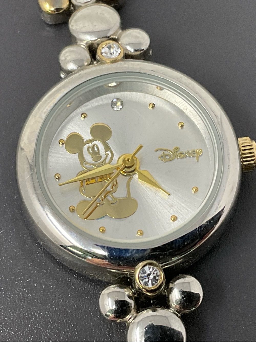 Mickey Mouse Disney Face Stainless Steel Bracelet Link Watch Dainty Coquette